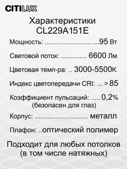 Потолочная люстра Citilux CL229A151E