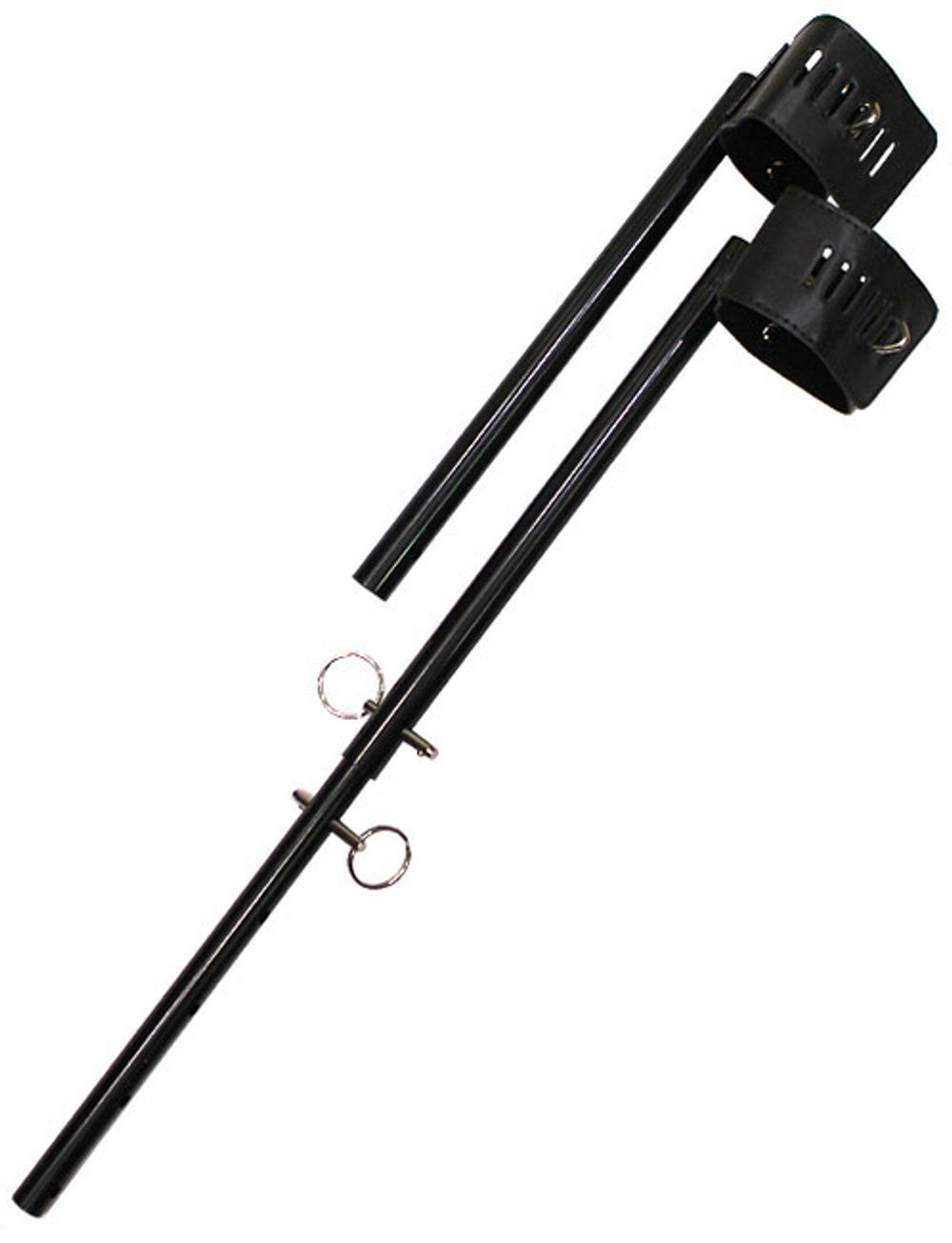 Регулируемая распорка на руки или лодыжки с замочками (Цвет: черный)