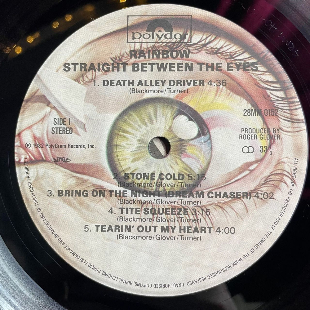 Винтажная виниловая пластинка LP Rainbow Straight Between The Eyes (Japan 1982) (No Obi) Power