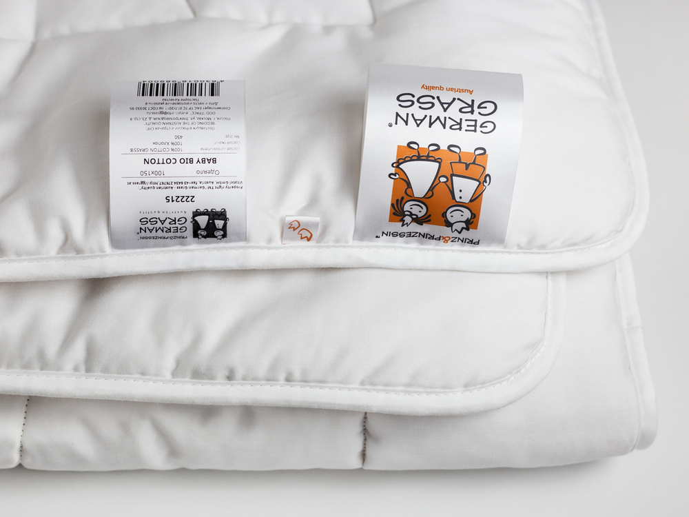 Одеяло детское легкое 100х135 German Grass Bioline Baby Bio Cotton Grass