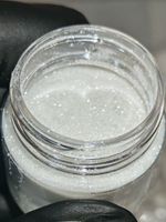 Блёстки Глиттер 301-02мм Белый прозрачный глянец - универсальные