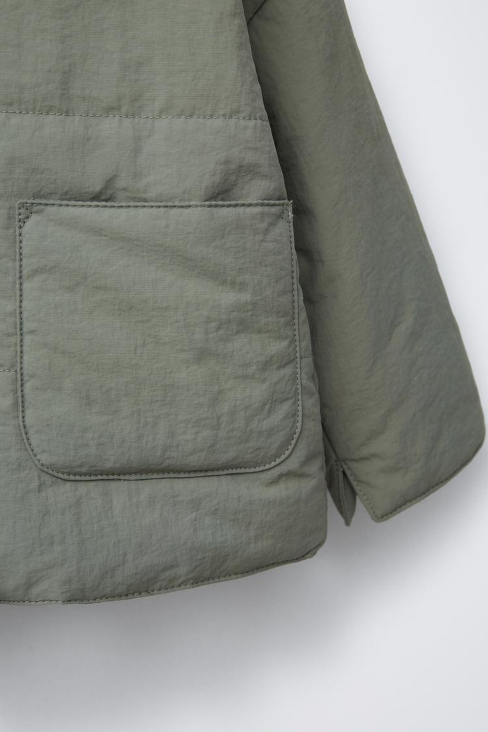 ZARA КУРТКА ИЗ НЕПРОМОКАЕМОЙ ТКАНИ, МЯТНЫЙ
