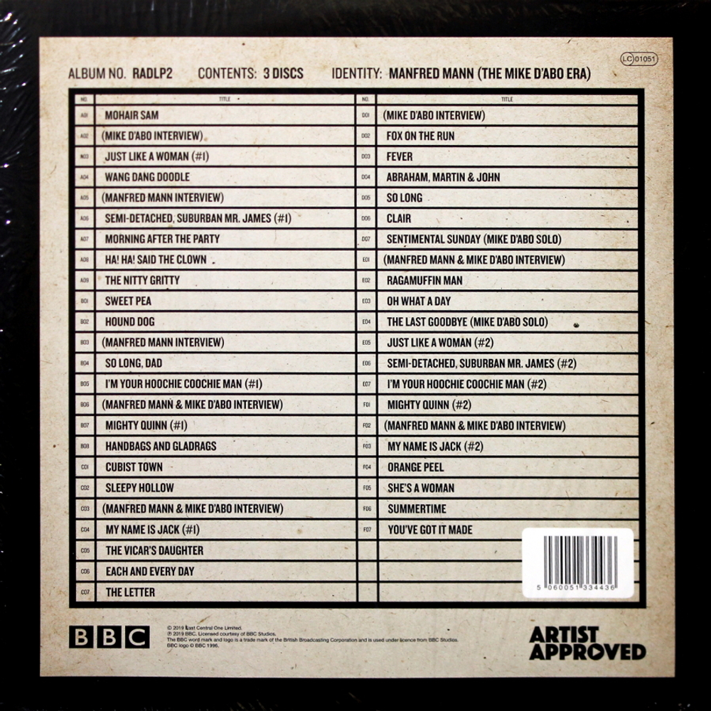 Manfred Mann / Radio Days Vol. 2 - The Mike D'Abo Era, Live At The BBC 66-69 (3LP)
