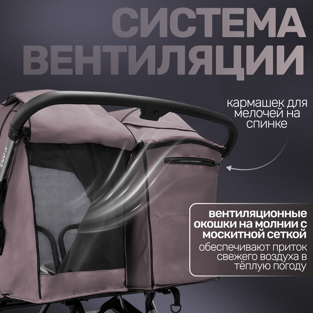 Прогулочная коляска для двойни BubaGO DUO X