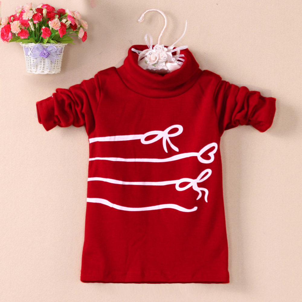 Водолазка детская с принтом бантов