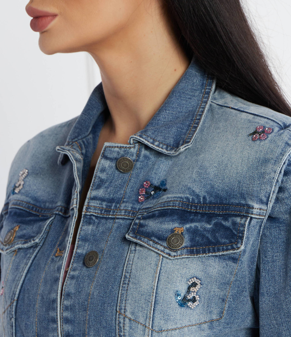 Джинсовая куртка CHAQ_FIONA Desigual - голубой(24SWED03)