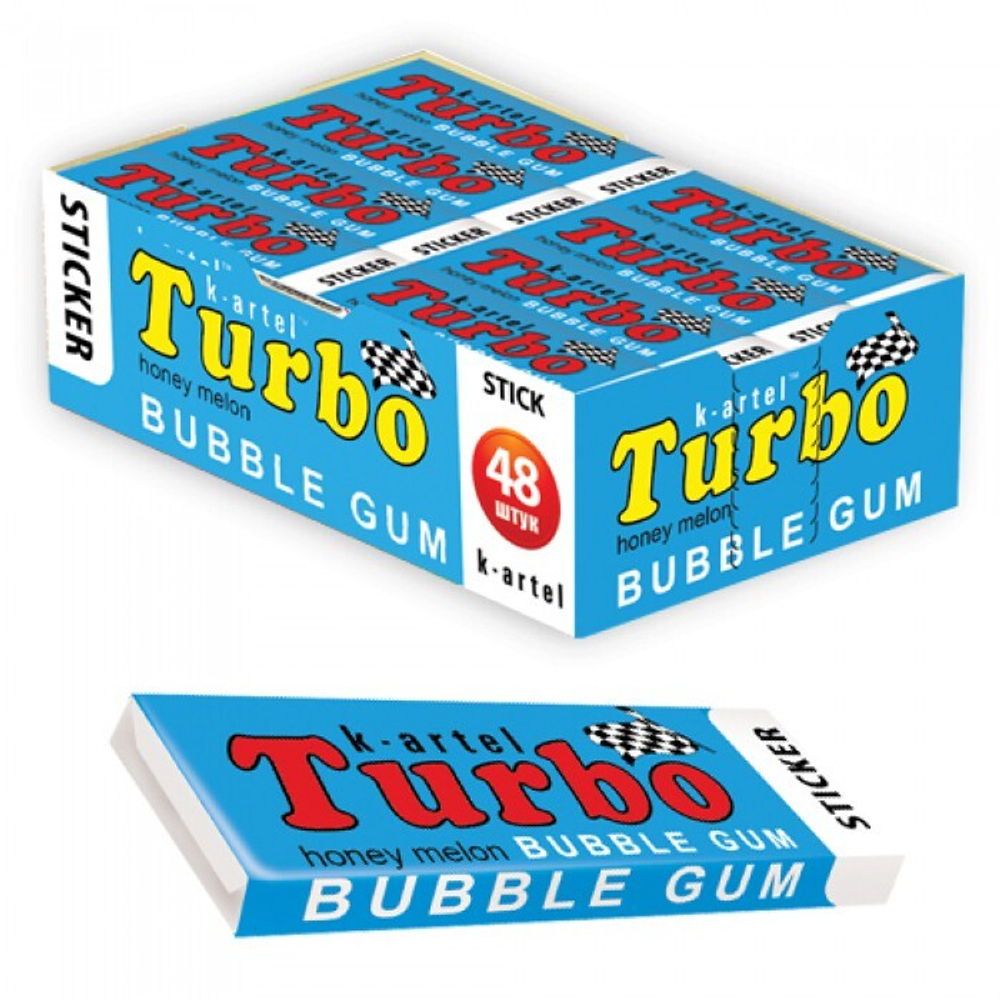 Ж/Резинка TURBO дыня 48 шт