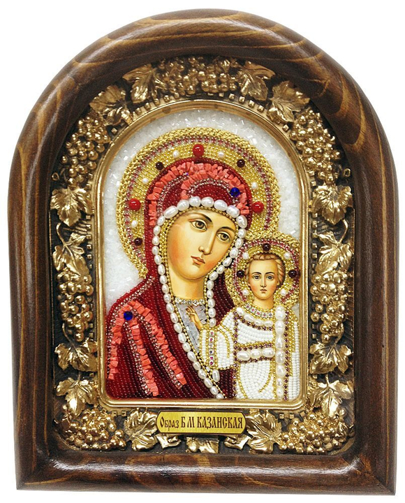 Икона Пресвятая Богородица Казанская бисер