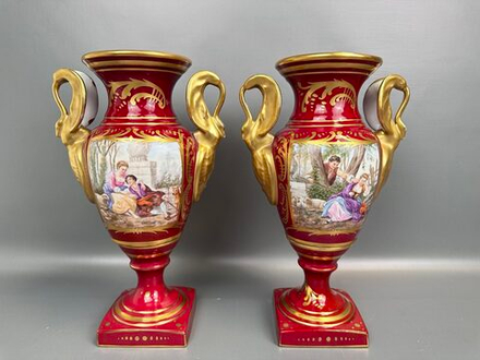 Парные вазы в дворцовом стиле Западная Европа. Середина ХХ века