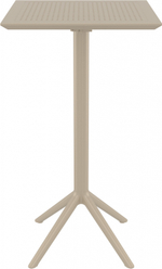 Стол пластиковый барный складной Siesta Contract Sky Folding Bar Table 60, бежевый