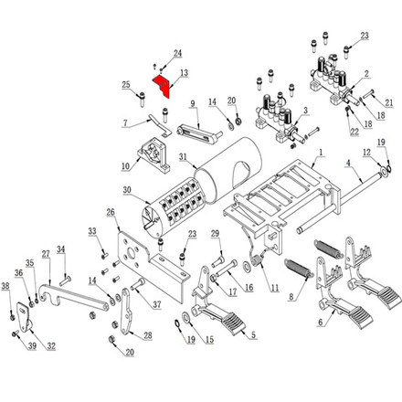 Пластина крепления копира V521, V524, V526, V526U, V624, V626, V626IT, V730