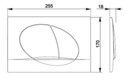 Клавиша смыва Roca Active PL 42B для ПЭК, хром глянец 78901140B1