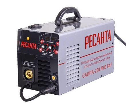 Сварочный аппарат полуавтомат Ресанта САИПА-200 (MIG/MAG, MMA) 6в1  65/9