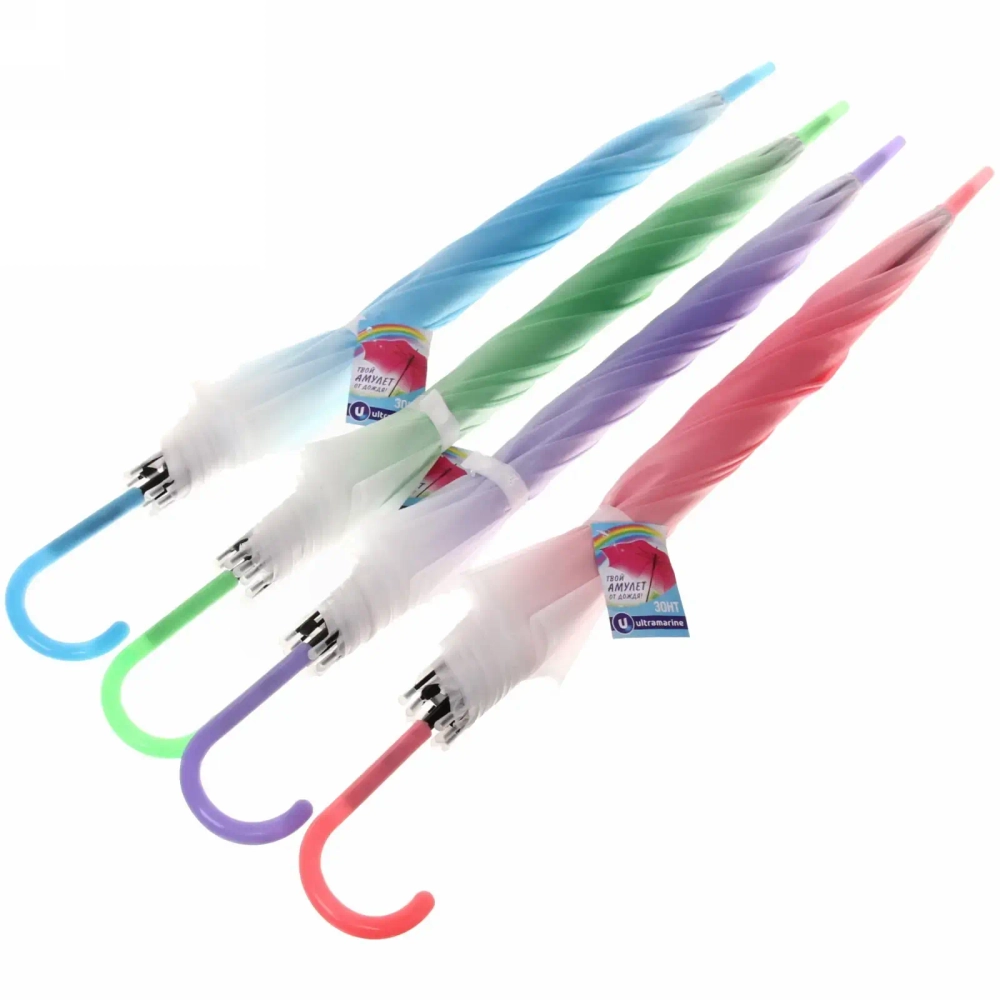 Зонт-трость женский «Градиент» микс 4 цвета, 8 спиц, d-92см, длина в слож. виде 72см