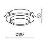 Встраиваемый светильник Technical DL086-GX53-RD-B