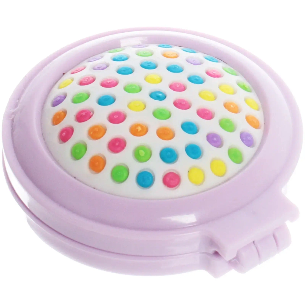 Расческа массажная детская складная «КАРАМЕЛЬ», виноград, цвет фиолетовый, d-6см (пакет с подвесом)