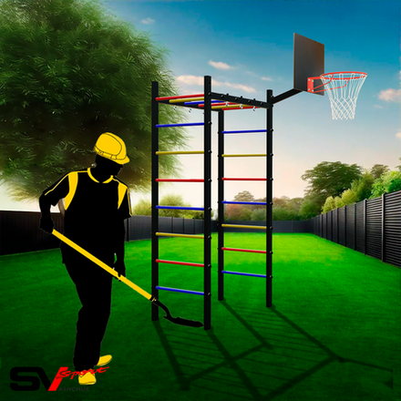 Монтаж уличного спортивно-игрового комплекса Sv Sport Рукоход