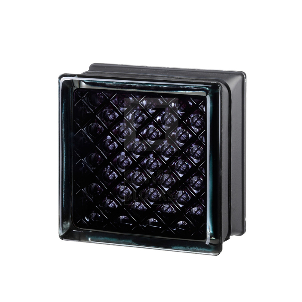 Стеклоблок черный даредевил 100% Mini 14.6x14.6x8 см.