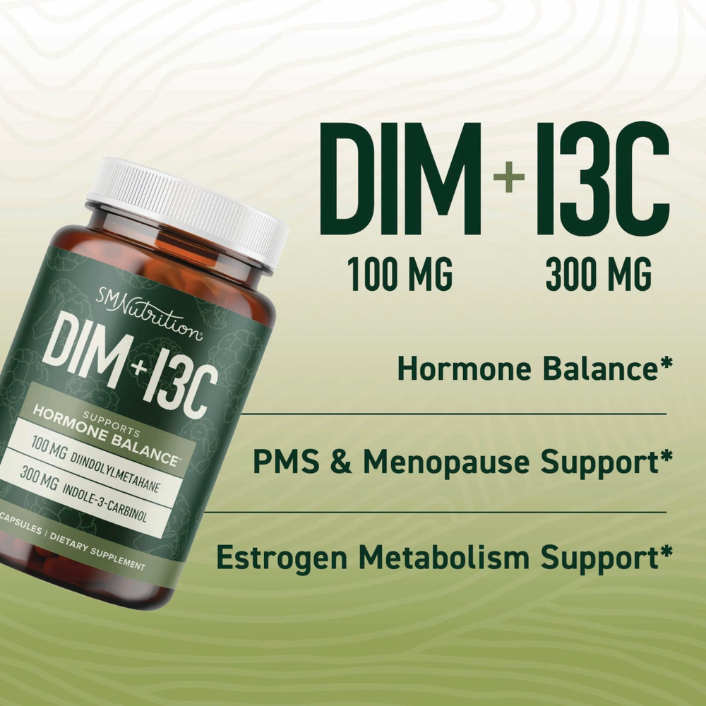 SMNutrition, DIM + I3C, 60 капсул