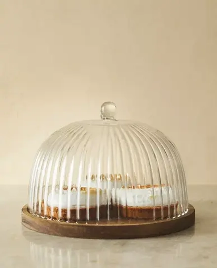 ZARA HOME ПОДСТАВКА ДЛЯ ТОРТА ИЗ БОРОСИЛИКАТНОГО СТЕКЛА, ПРОЗРАЧНЫЙ