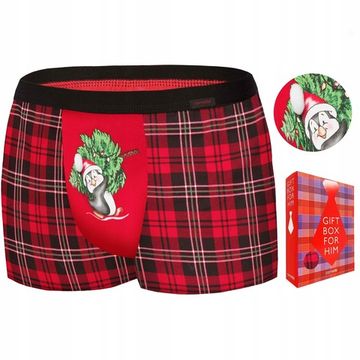 Трусы мужские боксеры Cornette Swiateczne Penguin 007/66