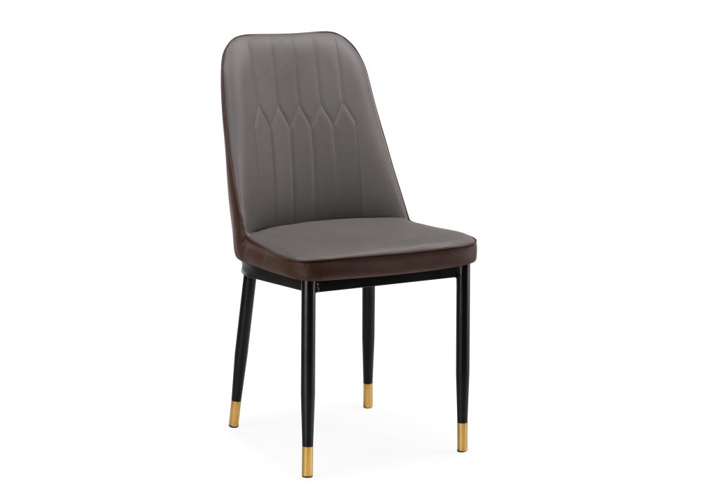 Стул на металлокаркасе Flor gray / brown / black