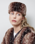 Шляпка-таблетка из шерсти Стелла Маккартни коричневый/молочный