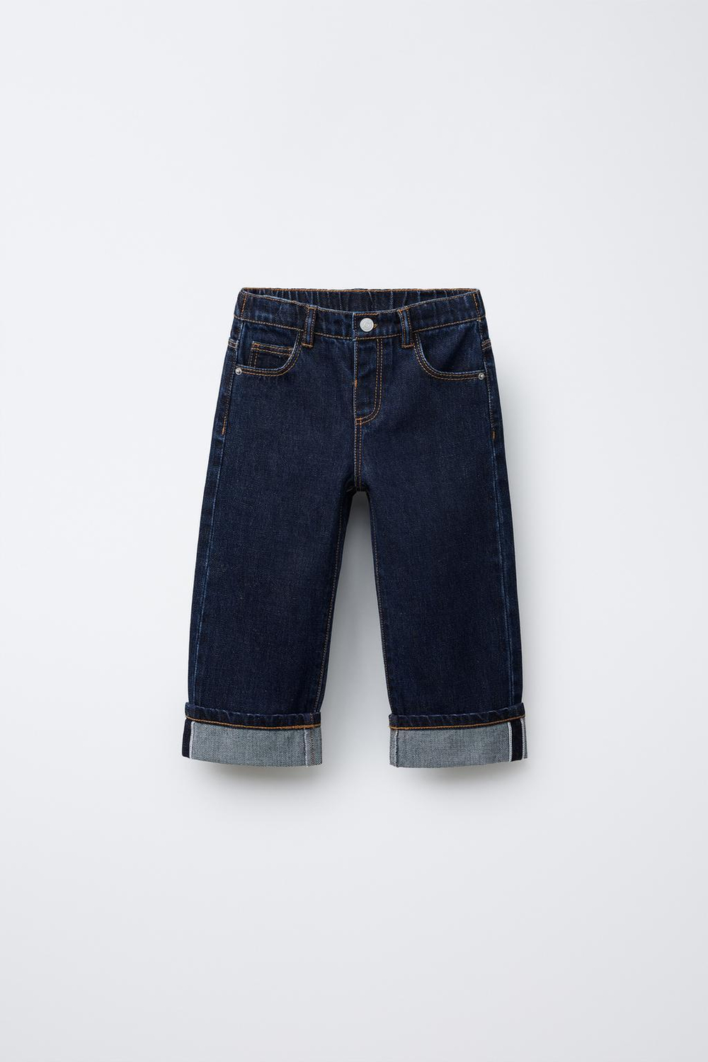 ZARA ДЖИНСЫ STRAIGHT SELVEDGE, СИНИЙ
