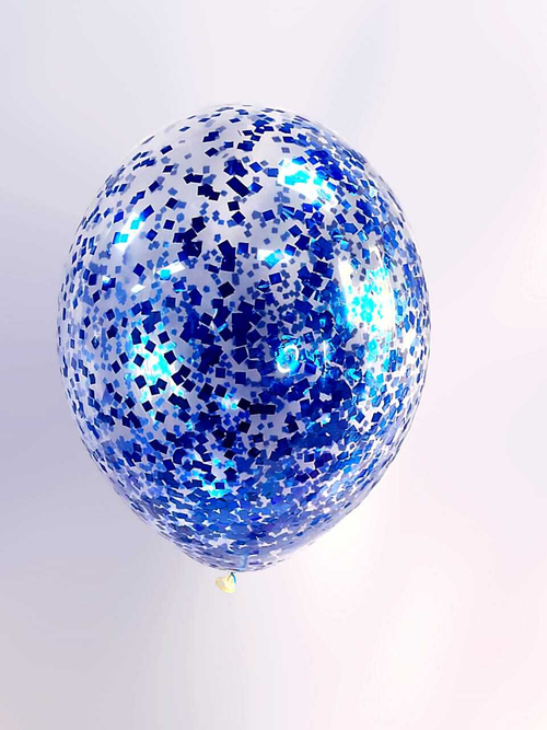 Шарики латекс 35см, с конфетти