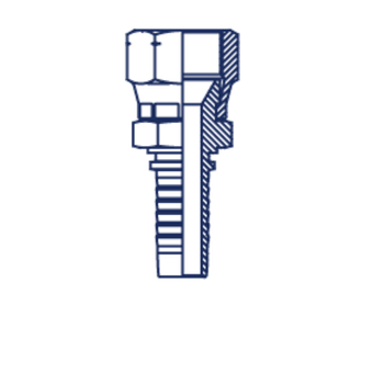 Фитинг DN 12 JIS 22x1.5 (2 шестигранника)