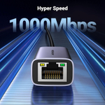 Конвертер USB 3.1 Type C на LAN RJ-45,10/100/1000 Mbps UGREEN 50737