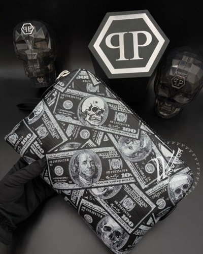 Барсетка клатч Philipp Plein Dollar Print