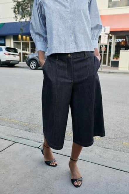 ZARA ДЛИННЫЕ ДЖИНСОВЫЕ ШОРТЫ Z1975, СИНИЙ