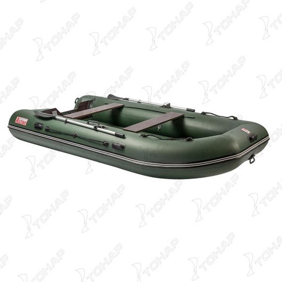 Лодка Тонар Алтай А380 (надувное дно) зеленый