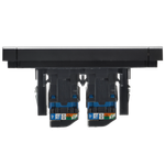 FORTE&PIANO Розетка компьютерная двойная RJ45 кат.6 FP234M металл белый IEK