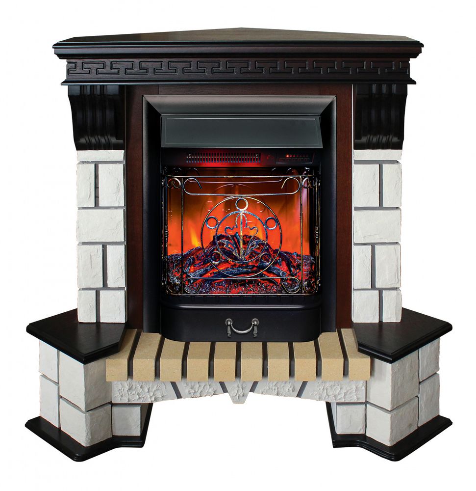Электрокамин RealFlame Stone Coner AO античный дуб с Majestic Lux B