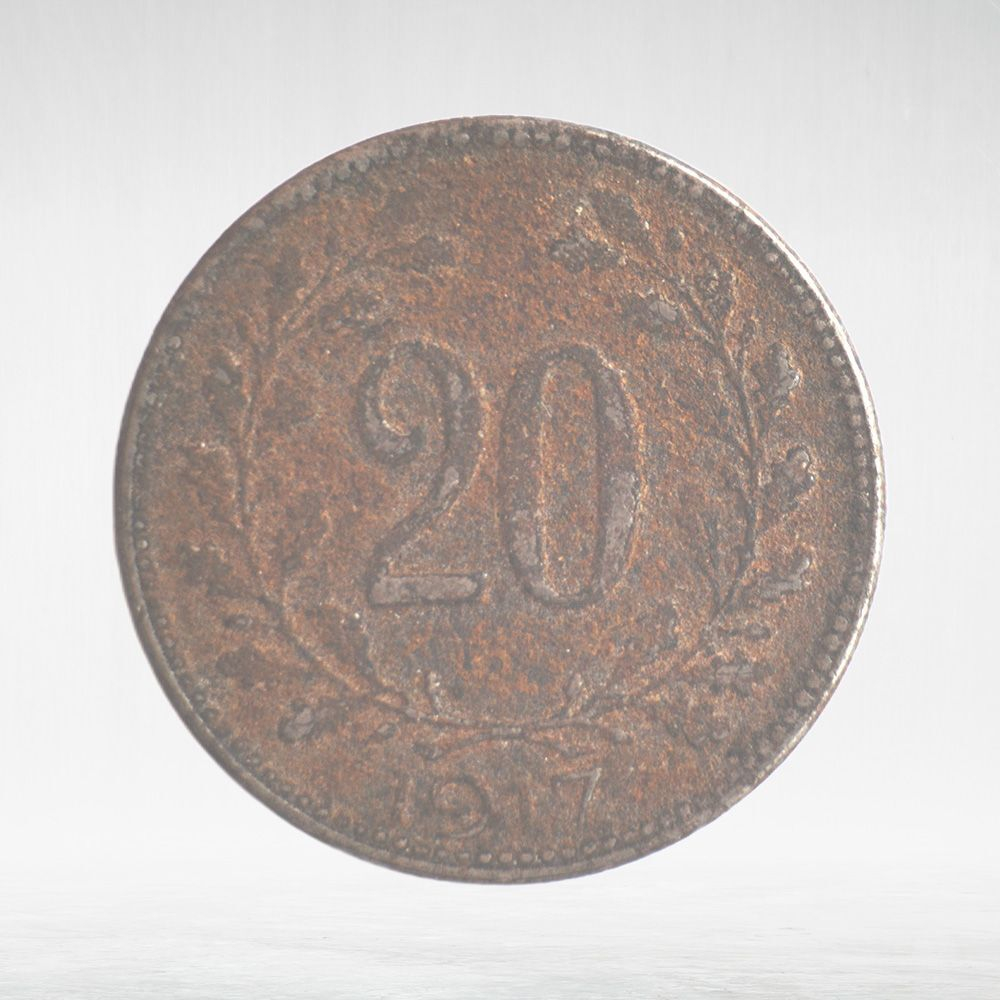 Austria, 20 Heller, 1917, F
