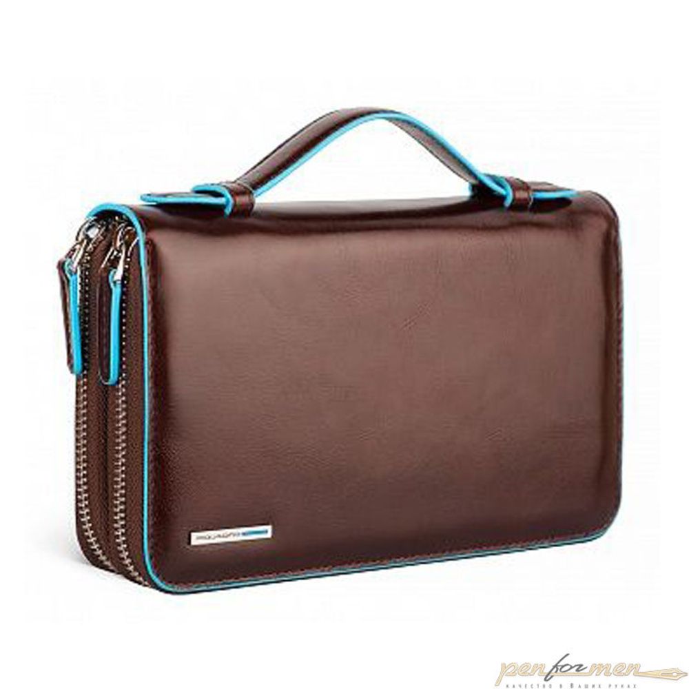 Мультипортмоне Piquadro Blue Square коричневая кожа (AS467B2/MO)