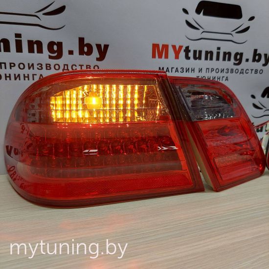 Задние фонари Mercedes E W210 red smoke led