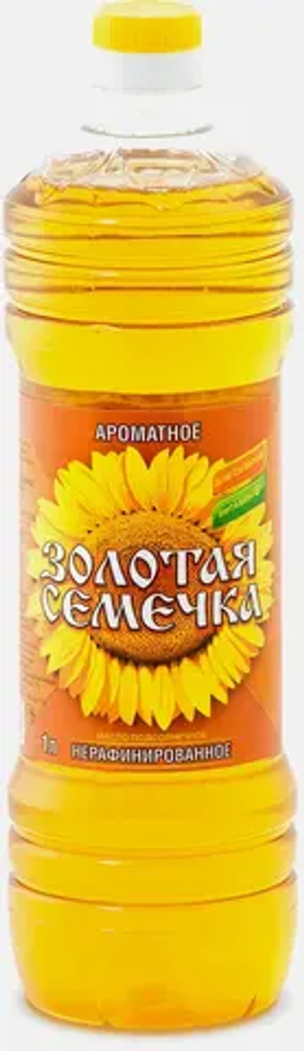 Масло подсолнечное Золотая семечка Ароматное 1л