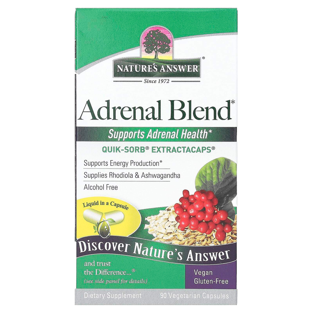 Nature's Answer, Adrenal Blend, 90 вегетарианских капсул