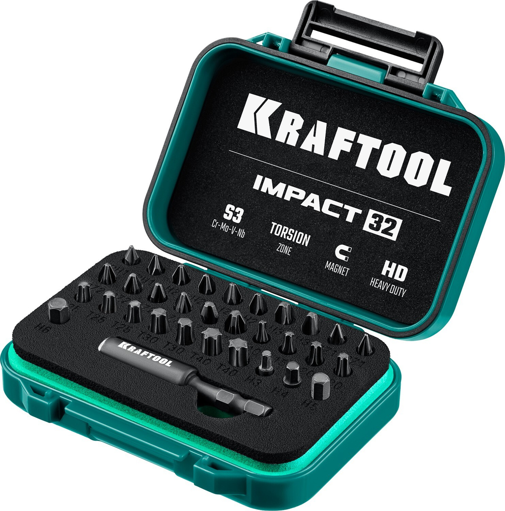 Набор ударных бит KRAFTOOL 32 шт IMPACT-32