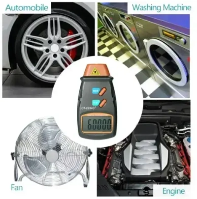 Цифровой тахометр / Бесконтактный лазерный тахометр/ Измеритель числа оборотов