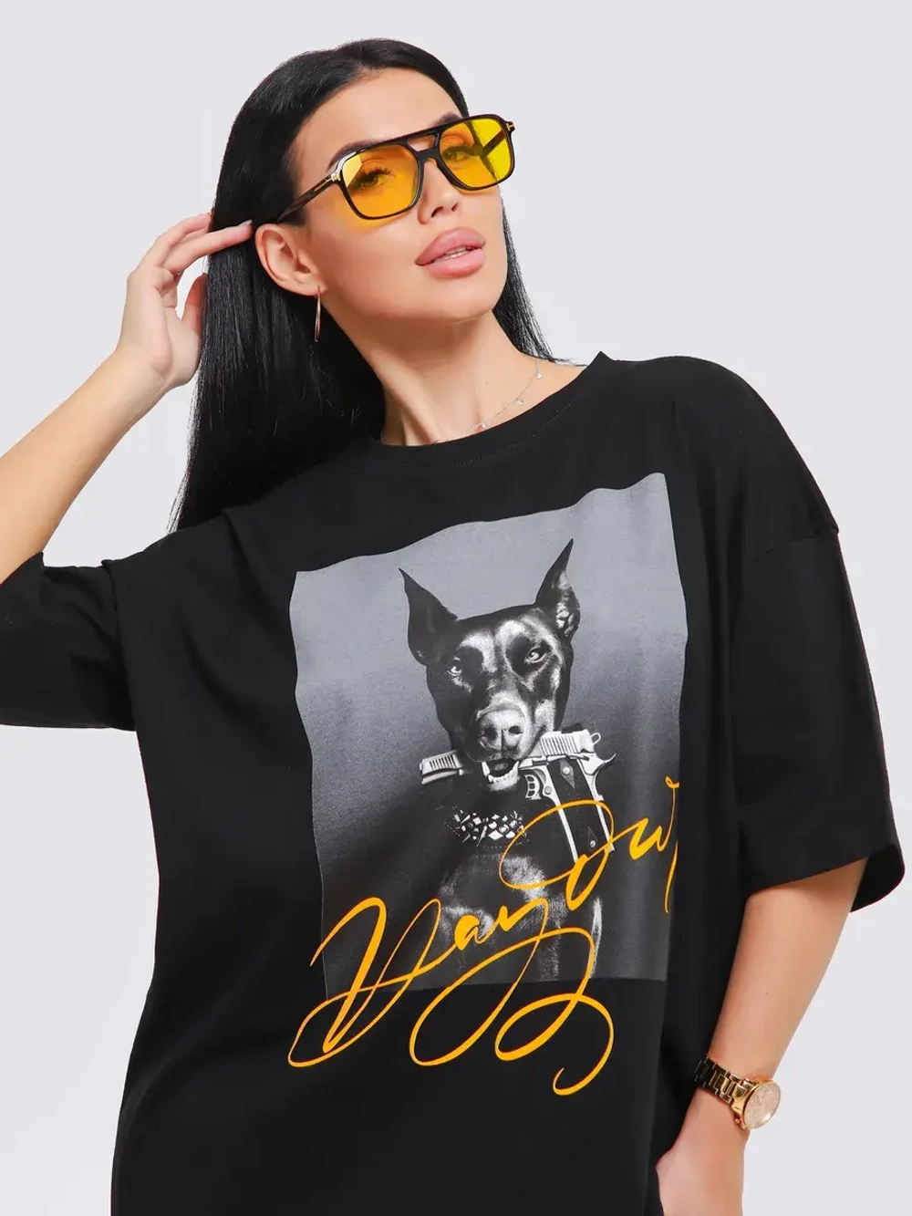 Футболка женская оверсайз принт