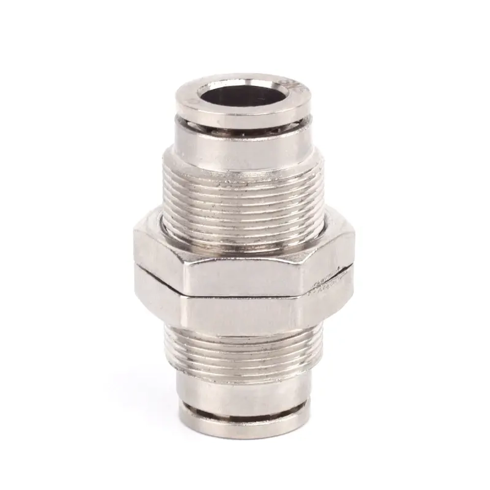 JPM Фитинг прямой панельного монтажа Латунный SNS Pneumatic