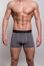 Мужские трусы-боксеры с мелкими зигзагами (Размер: XXL) (Цвет: фиолетовый)