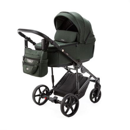 Детская универсальная коляска Adamex ZICO NEW LUX ZN-TK50 2в1 (Темно-зеленая ткань)