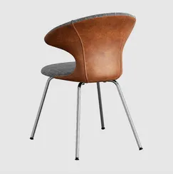 Стул Umage Time Flies, серый твид, экокожа, ножки хром