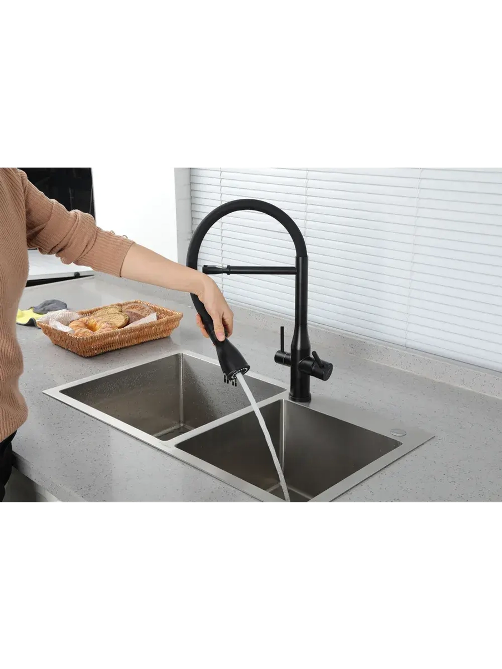 Смеситель для кухни с подключением к фильтру Gappo G4399-76
