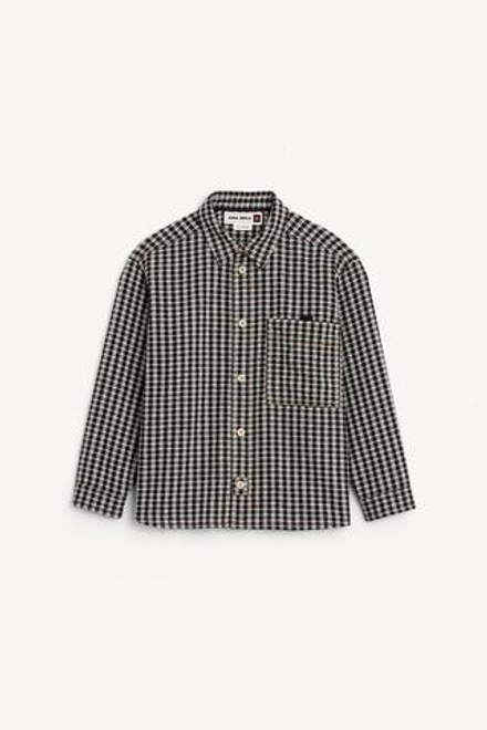 ZARA РУБАШКА В КЛЕТКУ, ЧЕРНЫЙ